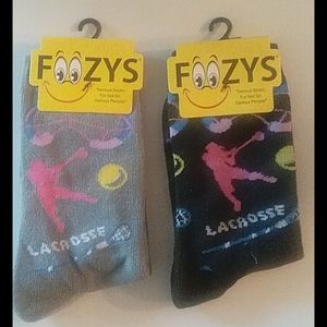 Foozys Socks 2 pair item #141 Lacross